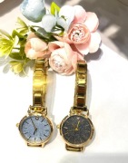 Elegancki zegarek damski złoty bransoleta ze  stali chirurgicznej