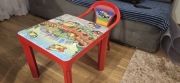 Stolik i krzesełko dziecięce z motywem auta pojazdy