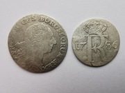 Zestaw monet 1/12 (1764), 1/24 talara (1785), Fryderyk II – Srebro (6)