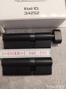 Wkładka 55/35 + wkładka z gałką 55/35G czarna Invese Door Splen Door