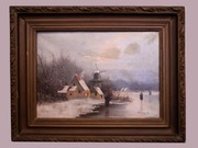 Stary zimowy pejzaź