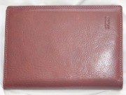 Portfel ze skóry naturalnej, brąz, karmel