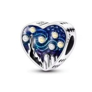 Zawieszka | Charms | Serce | Kompatybilna z Pandora | Niebieska Mozaika 