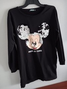 Tunika sukienka Czarna Myszka Miki L / XL cekiny