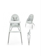 Kinderkraft, Dinnly, krzesełko do karmienia 2w1, szare