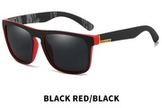 Okulary przeciwsloneczne styl vintage czarno czerwone+ etuil  polaryzacyjne