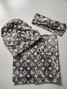 Czapka komin i opaska komplet 