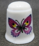 Naparstek kolekcjonerski porcelanowy - motyl