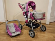 Wózek dla lalki z zestawem