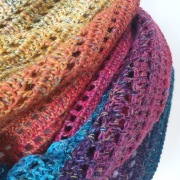 Chusta bolerko etola b. duża ręcznie robiona szydełkiem handmade merynos