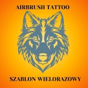 Szablon do tatuaży Airbrush, wielorazowy Wilk