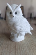 Lampka biała sowa na baterie dekoracja (B76)