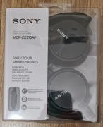 Słuchawki przewodowe Sony MDR-ZX110AP Nauszne Mikrofon Czarny