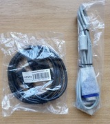 Komplet nowych kabli - zasilający do komputera i RGB (jasny)