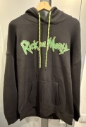 BERSHKA - Bluza z kapturem Rick and Morty - Czarna - L