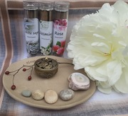 Ozdobna mini kadzielnica. Zestaw.