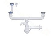 Syfon do zlewu podwójny z przelewem - TYCNER 1234 TEL.535066601