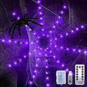 Łańcuch Świetlny Pajęczyna Halloween 80 diod LED, 8 trybów, średnica 1,2 m