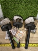 Lampki solarne latarnie kule z drucikiem do wbicia 3 sztuki białe światło