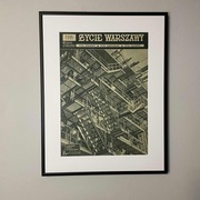 Plakat stara gazeta ramka