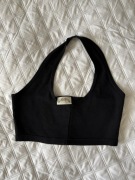 Vintage halter top marki Blue Star 90s L / 12 czarny top rave grunge y2k