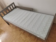 łóżko dziecięce Ikea Mygga, szarobrązowy + materac Vyssa
