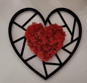 Chrobotek serce Walentynki Dzień Babci I Dziadka