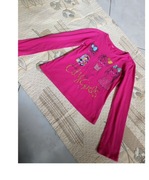 koszulka dla dziewczynki bawełniana dziewczęca bluzka z nadrukami brokat