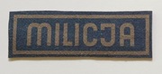 Naszywka MILICJA z okresu PRL do munduru polowego m.in. ZOMO