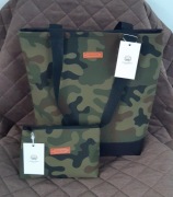 #25. Zestaw torebka i kosmetyczka moro kamuflaż