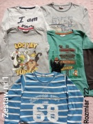Bluzki bawełniane, długi rękaw, chłopiec r.116/122