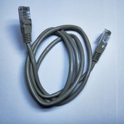 Kabel Ethernet RJ45 1 metr Cat. 5, szary 