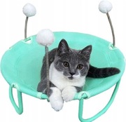 Legowisko dla kota hamak wiszący z kulkami do zabawy 45x15cm