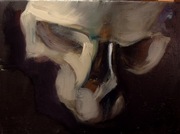 Autorski obraz - olej na płótnie - "Czaszka 3"