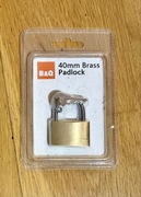 B&Q 40mm Brass Padlock mosiężna kłódka
