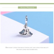 Pandora Charms Moments koralik zawieszka ptaszki ptaki para cyrkonie blue