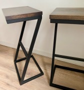 Dwa hokery hoker loft dębowe siedzisko