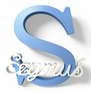 Szymuś - duża litera + imię - ozdoba do pokoju dziecka