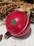 PRL  szklana bombka ręcznie malowana 