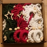 Makrama ozdoby choinkowe box 12 sztuk 