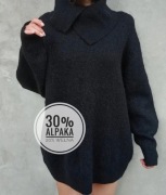 Sweter alpaka + wełna H&M 