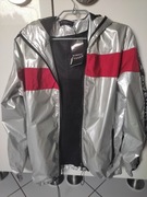 Kurtka przejściowa Givenchy Paris srebrno czerwona