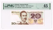 20 złotych 1982 rok pierwsza seria A PMG 45