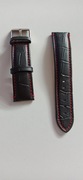 Skórzany pasek do zegarka 22mm z przeszyciem