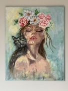 W promieniach wiosny, obraz olejny 40x50 do salonu