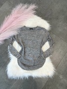 Sweterek cienki bluzka z długim rękawem srebrna (S) Zara