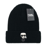 Czapka zimowa beanie Karl Lagerfeld Czarny