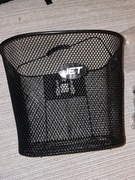 Koszyk czarny Rowerowy JET z rączką i mocowaniem 34 x 25 cm