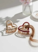 Romantyczne spinki do włosów w kształcie serca – 2 szt. Walentynki