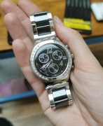 Zegarek swatch irony chrono srebrny czarny stoper 